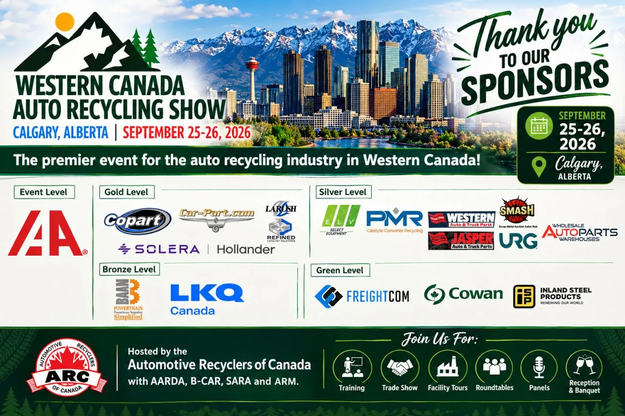 SMASH Sponsors the 2026 Western Canada Auto Recycling Show