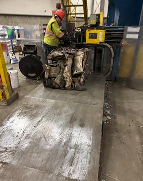 SMASH Recycling | Car Crusher in Action for Scrap Metal Processing