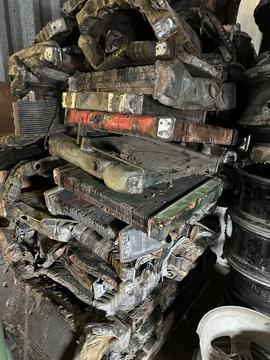 Stacked Scrap Metal Ready for Recycling at Smash Recycling